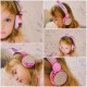 JYPS Kids Bluetooth-hoofdtelefoon voor meisjes, draadloze/bedrade eenhoornhoofdtelefoon, over-ear met microfoon, Sparkly strass kinderhoofdtelefoon met eenhoornarmband cadeau voor verjaardag, Xmas (roze