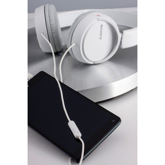 SONY MDRZX110AP/W Headphones W/Mic and Remote White