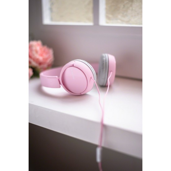 Sony MDR-ZX110 opvouwbare hoofdtelefoon Krachtig geluid, roze