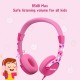 Koptelefoon voor kinderen, EasySMX HiFi-koptelefoon Lichte koptelefoon met volumelimiet, verstelbare koptelefoon voor iPod iPad iPhone (3,5 mm) mobiele telefoon tablet PC MP3 MP4