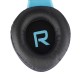 PowerLocus Draadloze hoofdtelefoon, bluetooth-helmen met ingebouwde microfoon, hifi-stereo-opvouwbaar, gesloten, micro-SD/TF, FM voor mobiele telefoons/TV/PC (blauw/zwart)