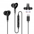 USB Type C koptelefoon magnetische HiFi stereo in-ear koptelefoon met microfoon en volumeregeling voor i'Pad Pro 2021 S'amsung S21 S20 FE H'uawei P30 X'iaomi 11T Redmi 10 O'nePlus 9 7T Zwart