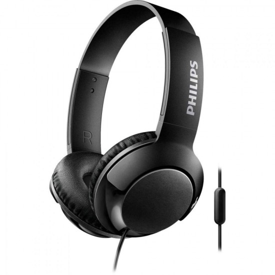 Philips Audio SHL3075BK/00 On Ear Kopfhörer (Voluminöse Bässe, Geräuschisolation, Hoher Tragekomfort, Freisprechfunktion, Flach zusammenklappbar) schwarz