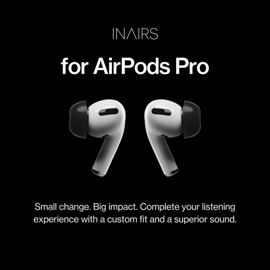 INAIRS compatibel met AirPods Pro (M) - 5 paar In-Ear Koptelefoon Oorkussens - Rotsvaste Pasvorm tijdens Sport en intensieve Geluidservaring